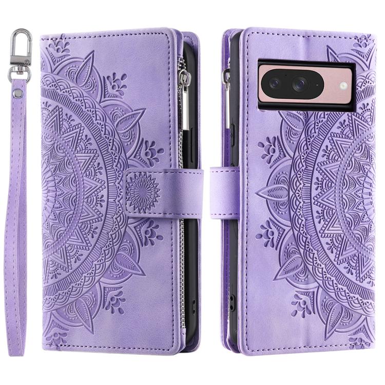 For Google Pixel 10 Multi-Card Totem Zipper Leather Phone Case