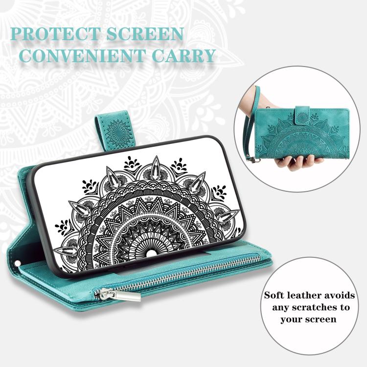 For Google Pixel 10a Multi-Card Totem Zipper Leather Phone Case