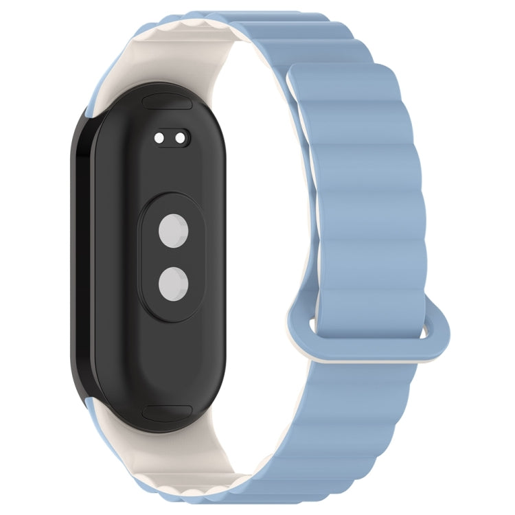 For Xiaomi Smart Band 9 / 8 Two Color Magnetic Silicone Watch Band