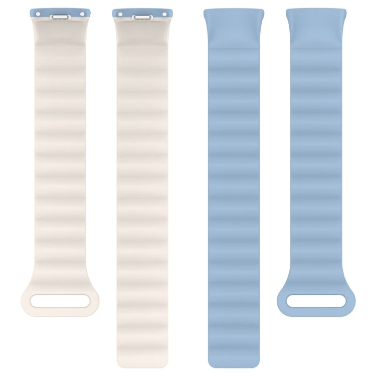 For Xiaomi Smart Band 9 / 8 Two Color Magnetic Silicone Watch Band
