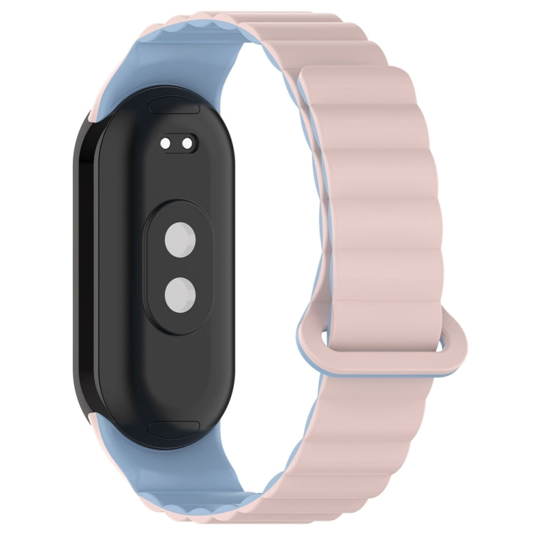 For Xiaomi Smart Band 9 / 8 Two Color Magnetic Silicone Watch Band