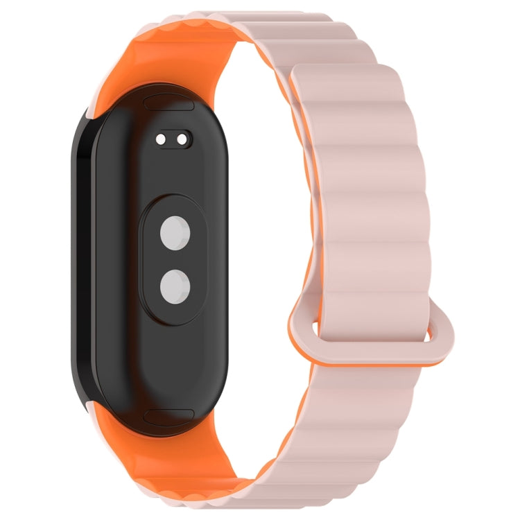For Xiaomi Smart Band 9 / 8 Two Color Magnetic Silicone Watch Band