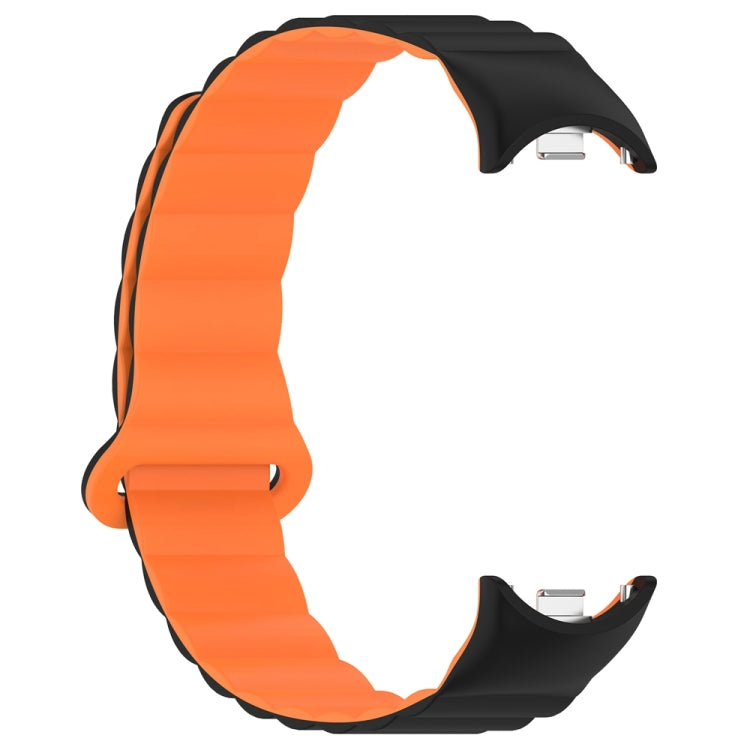 For Xiaomi Smart Band 9 / 8 Two Color Magnetic Silicone Watch Band