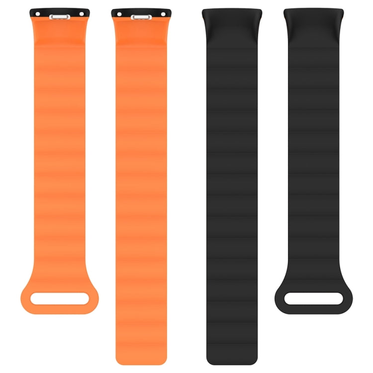 For Xiaomi Smart Band 9 / 8 Two Color Magnetic Silicone Watch Band