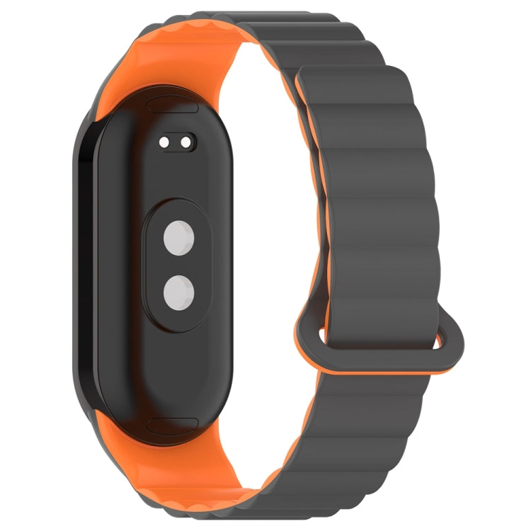 For Xiaomi Smart Band 9 / 8 Two Color Magnetic Silicone Watch Band