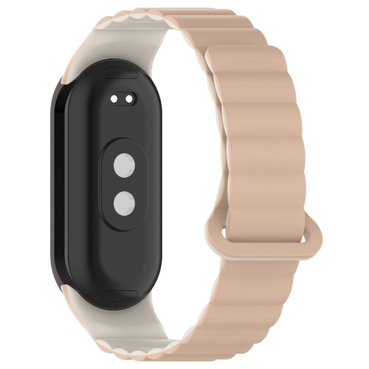 For Xiaomi Smart Band 9 / 8 Two Color Magnetic Silicone Watch Band