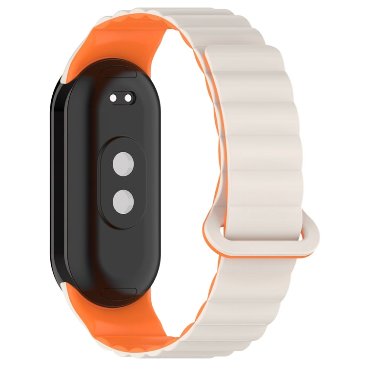 For Xiaomi Smart Band 9 / 8 Two Color Magnetic Silicone Watch Band