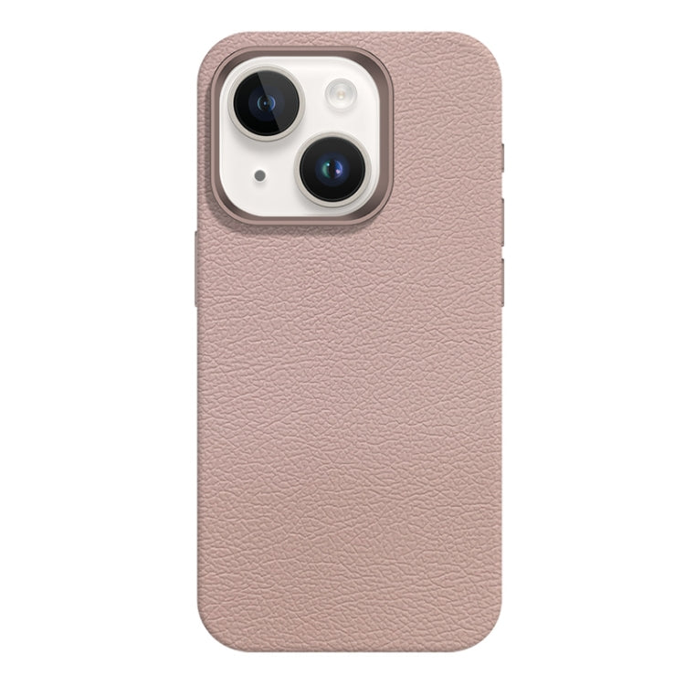 For iPhone 15 Skin Feel Leather Texture MagSafe Magnetic Phone Case