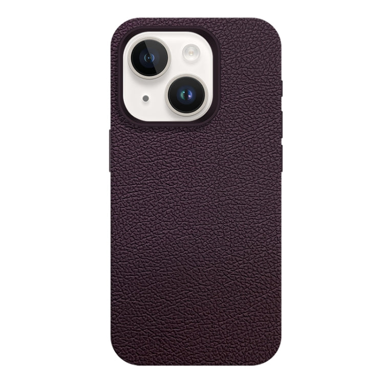 For iPhone 15 Skin Feel Leather Texture MagSafe Magnetic Phone Case
