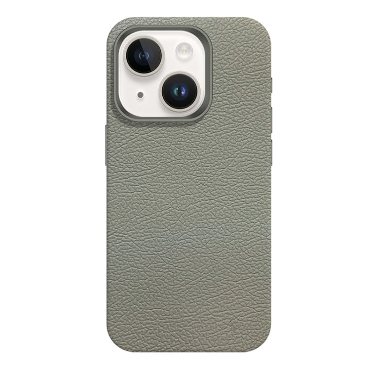 For iPhone 15 Skin Feel Leather Texture MagSafe Magnetic Phone Case