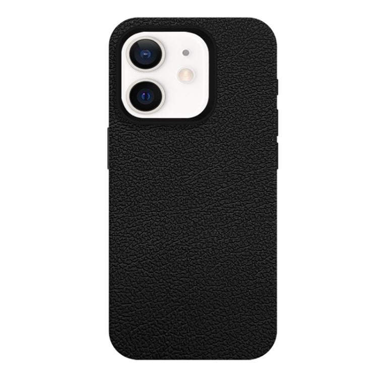 For iPhone 12 Skin Feel Leather Texture MagSafe Magnetic Phone Case