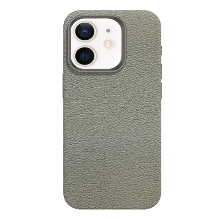 For iPhone 12 Skin Feel Leather Texture MagSafe Magnetic Phone Case