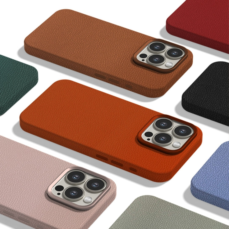 For iPhone 14 Pro Max Skin Feel Leather Texture MagSafe Magnetic Phone Case