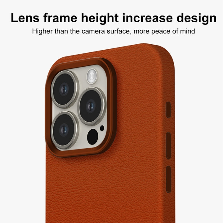 For iPhone 14 Pro Max Skin Feel Leather Texture MagSafe Magnetic Phone Case