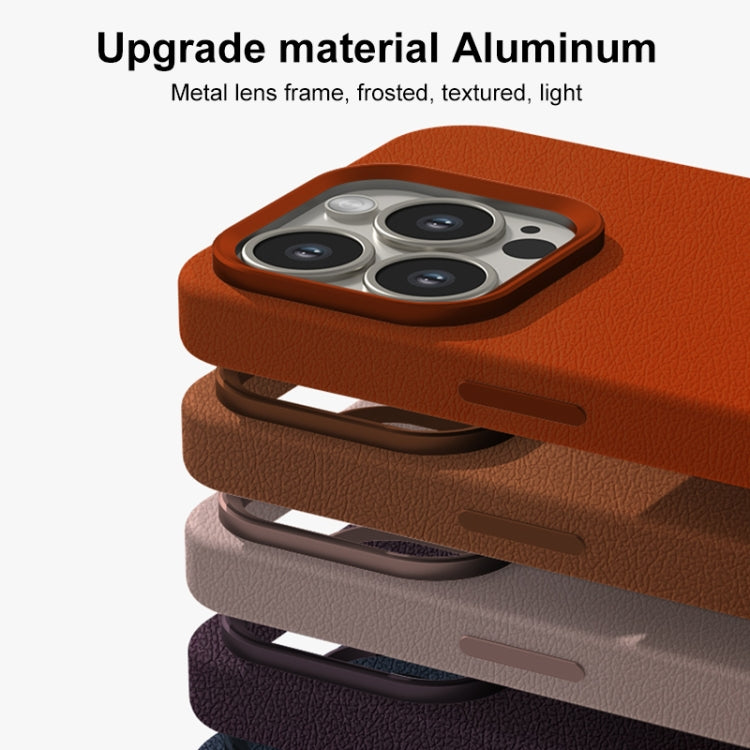 For iPhone 14 Pro Max Skin Feel Leather Texture MagSafe Magnetic Phone Case