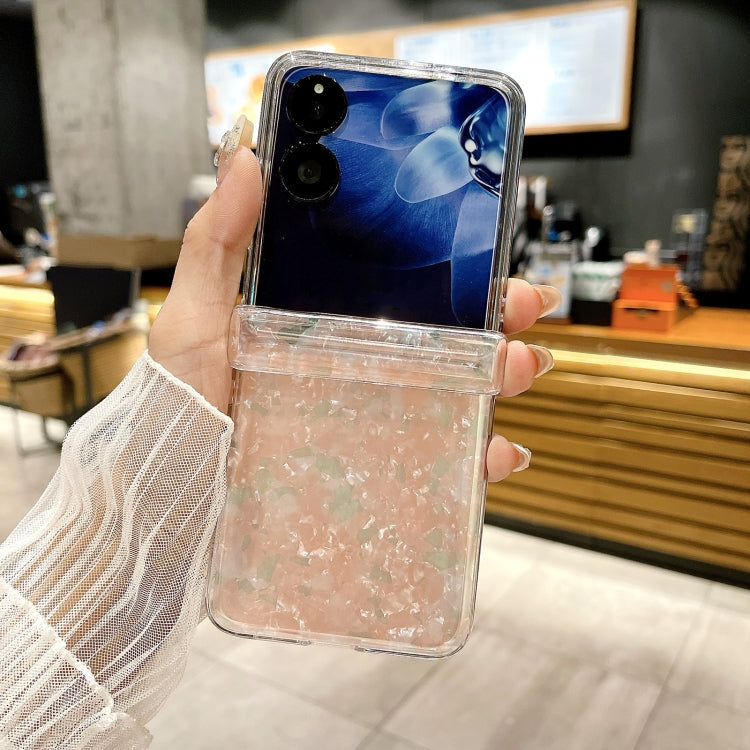 For Xiaomi Mix Flip Three-piece Set Pearlescent Shell Texture Phone Case