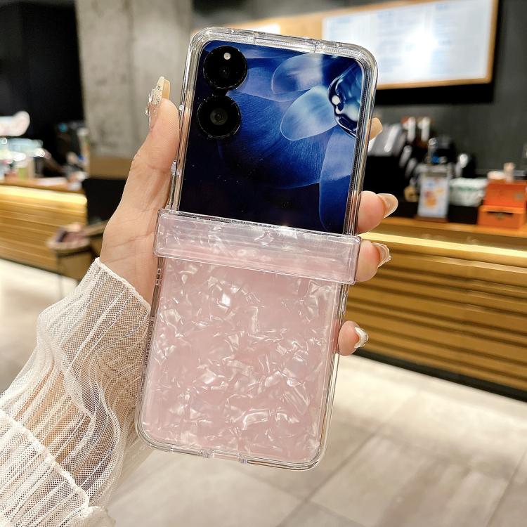 For Xiaomi Mix Flip 2 Three-piece Set Pearlescent Shell Texture Phone Case