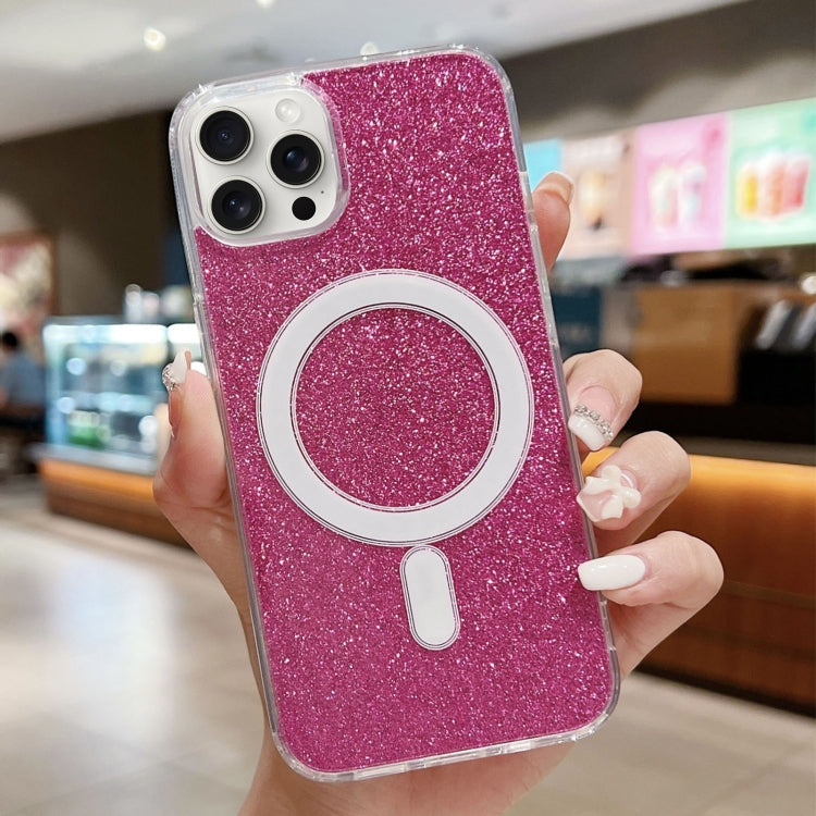 For iPhone 13 Pro Acrylic Transparent Glitter MagSafe Phone Case