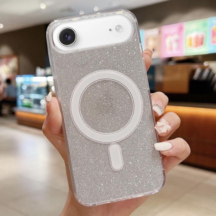 For iPhone Air Acrylic Transparent Glitter MagSafe Phone Case