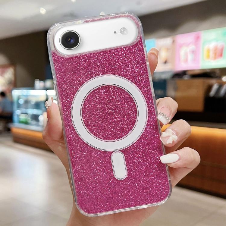 For iPhone Air Acrylic Transparent Glitter MagSafe Phone Case