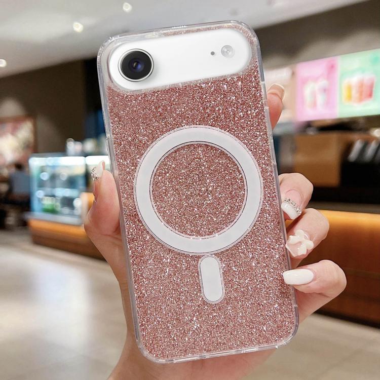 For iPhone Air Acrylic Transparent Glitter MagSafe Phone Case