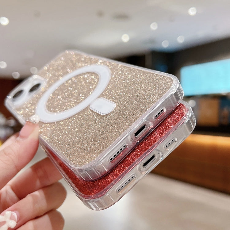 For iPhone 17 Pro Max Acrylic Transparent Glitter MagSafe Phone Case