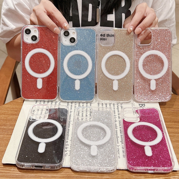 For iPhone 17 Pro Max Acrylic Transparent Glitter MagSafe Phone Case