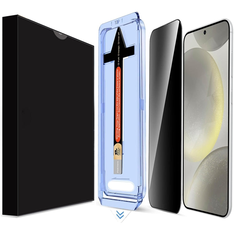 For Samsung Galaxy S24 5G LK Easy Install Privacy Tempered Glass Film - Black