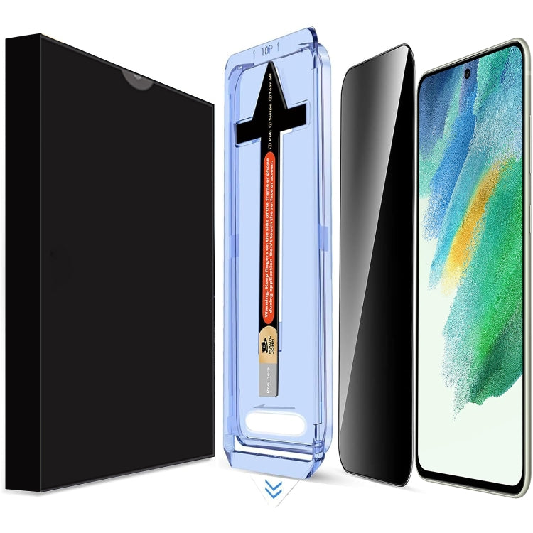 For Samsung Galaxy S21 FE 5G LK Easy Install Privacy Tempered Glass Film - Black