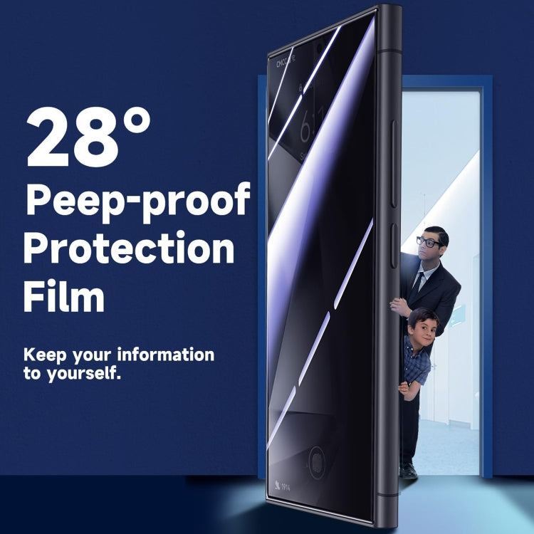 For Samsung Galaxy S24 5G LK Easy Install Privacy Tempered Glass Film - Black