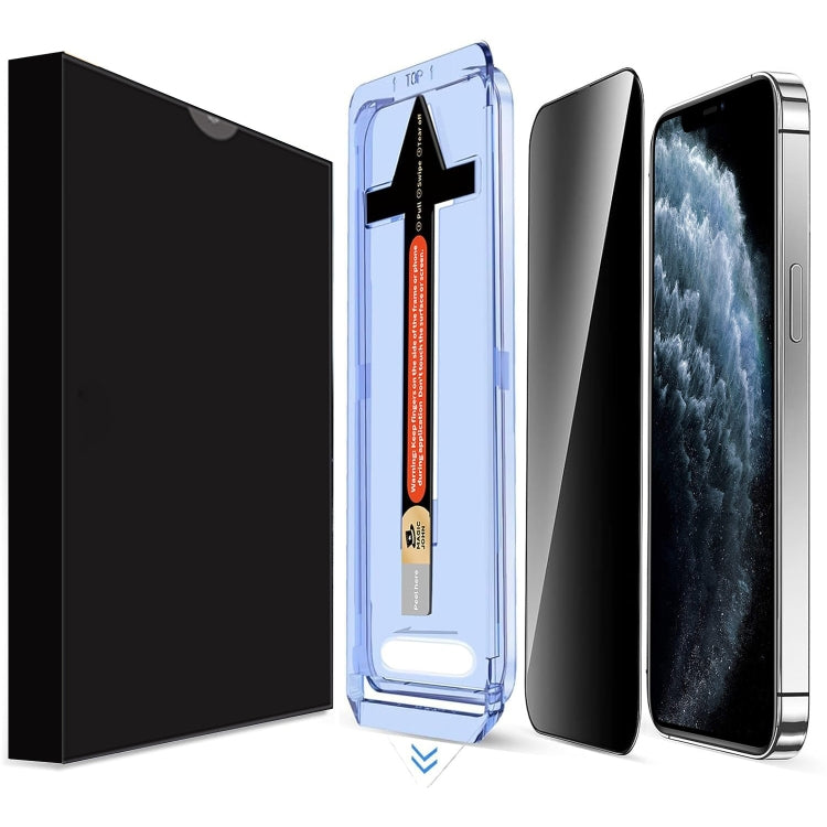 For iPhone 11 Pro LK Easy Install Privacy Tempered Glass Film - Black