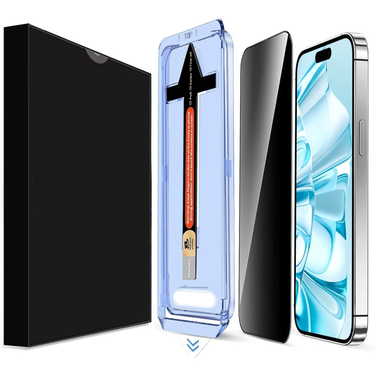 For iPhone 16 Plus LK Easy Install Privacy Tempered Glass Film - Black
