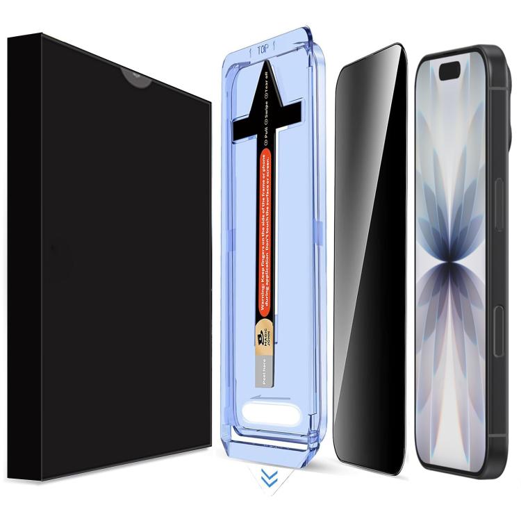For iPhone 17 LK Easy Install Privacy Tempered Glass Film - Black