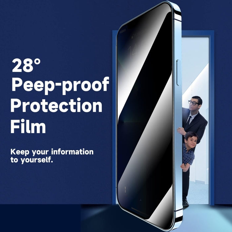 For iPhone 17 Pro Max LK Easy Install Privacy Tempered Glass Film - Black