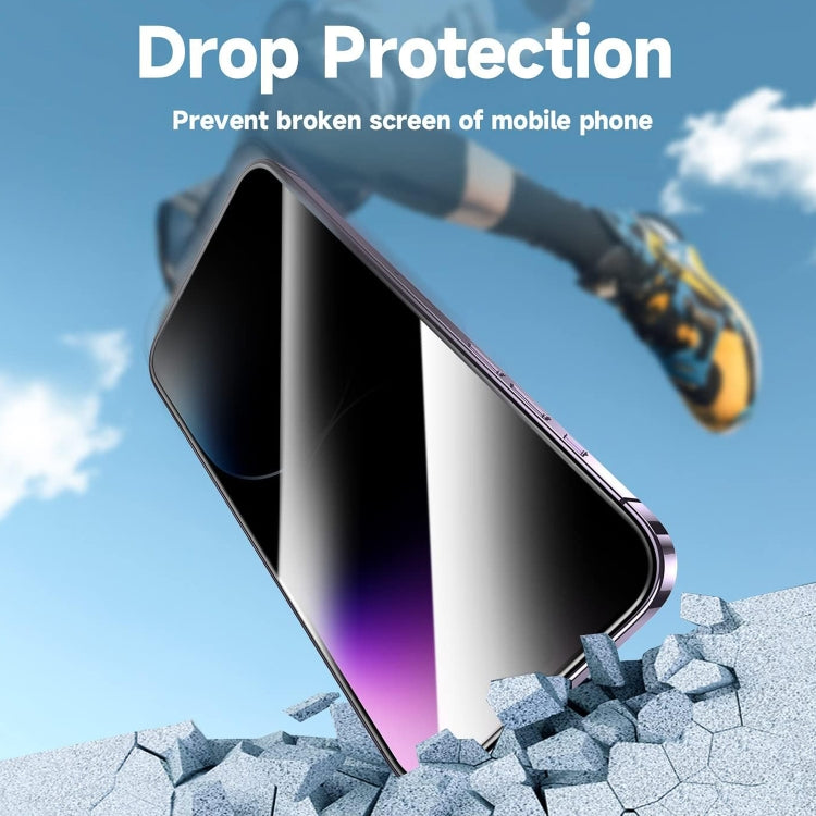 For iPhone 16 Plus LK Easy Install Privacy Tempered Glass Film - Black