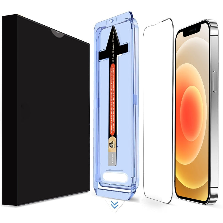 For iPhone 12 / 12 Pro LK Easy Install HD Tempered Glass Film - Black