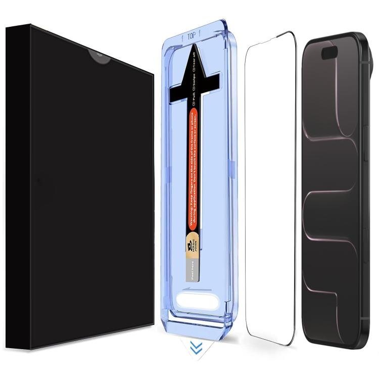 For iPhone Air LK Easy Install HD Tempered Glass Film - Black