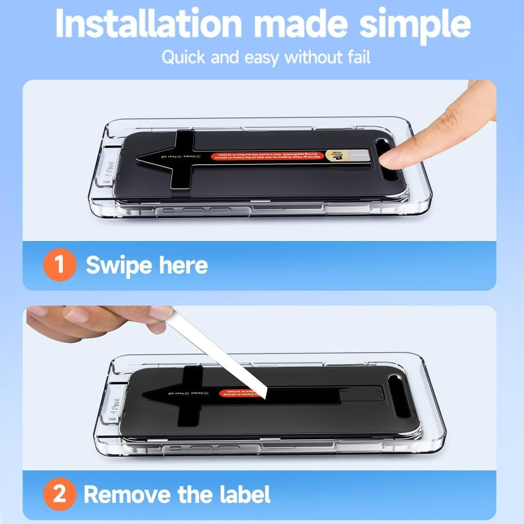 For iPhone 14 LK Easy Install HD Tempered Glass Film - Black