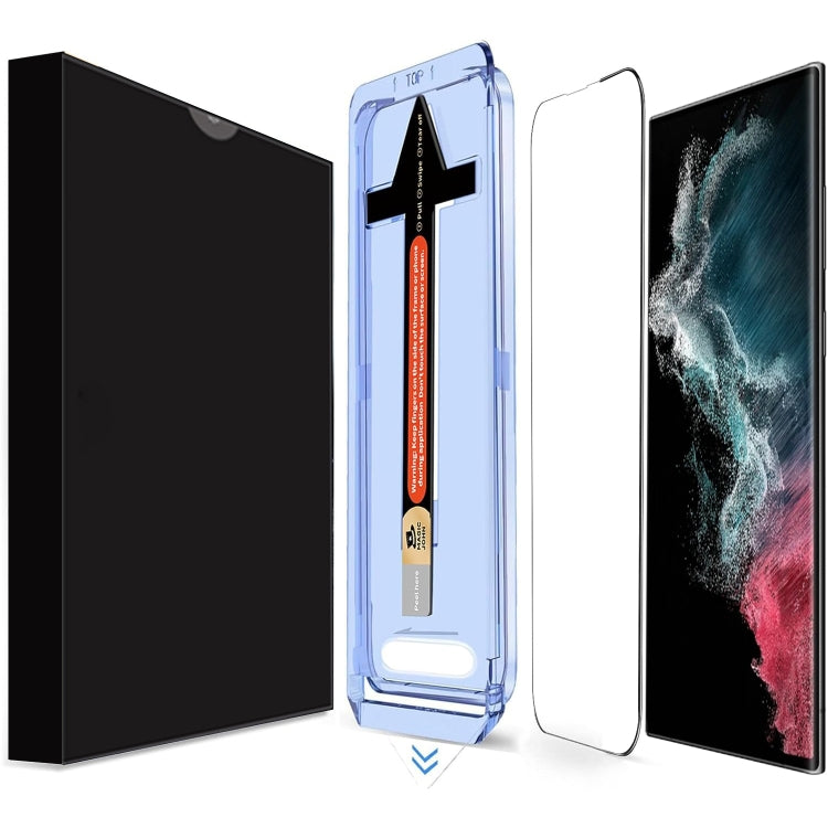 For Samsung Galaxy S22 Ultra 5G LK Easy Install HD Tempered Glass Film - Black