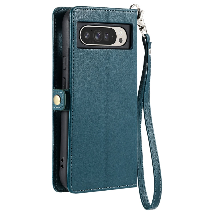 For Google Pixel 9 Pro XL Wallet Multi-card Slot Leather Phone Case with Lanyard
