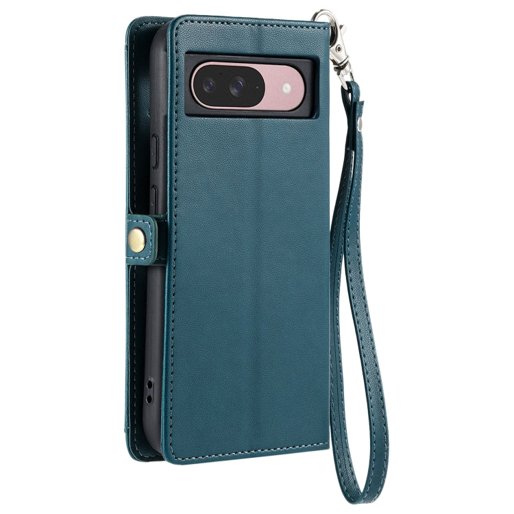For Google Pixel 9 / 9 Pro Wallet Multi-card Slot Leather Phone Case with Lanyard
