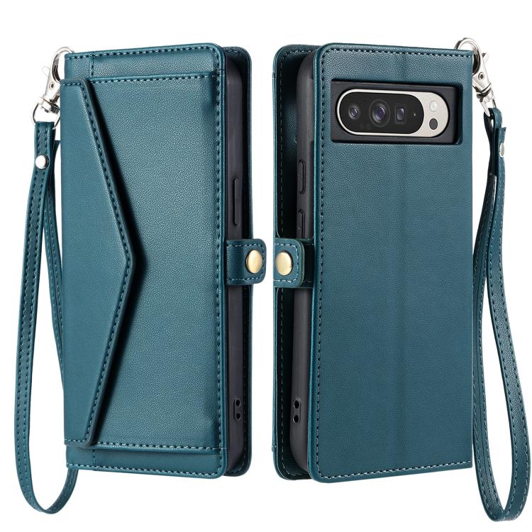 For Google Pixel 10 Pro XL Wallet Multi-card Slot Leather Phone Case with Lanyard