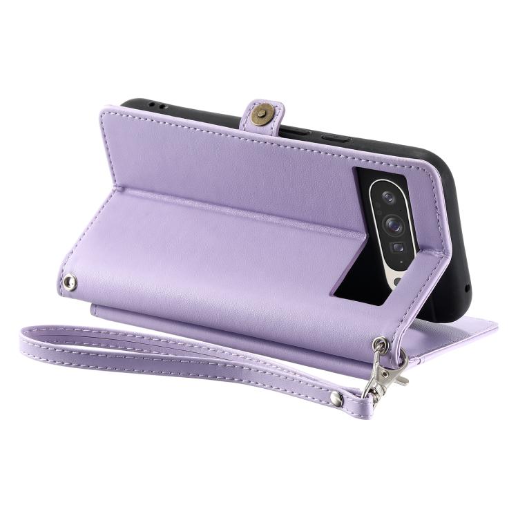 For Google Pixel 10 Pro XL Wallet Multi-card Slot Leather Phone Case with Lanyard