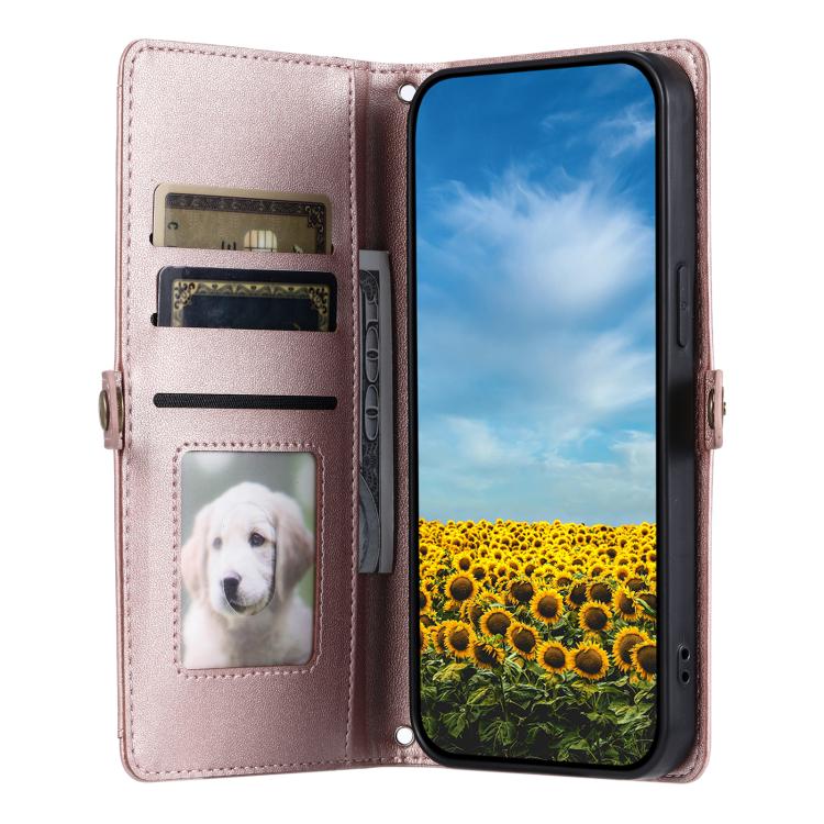 For Google Pixel 10 / 10 Pro Wallet Multi-card Slot Leather Phone Case with Lanyard