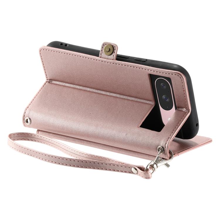 For Google Pixel 10 / 10 Pro Wallet Multi-card Slot Leather Phone Case with Lanyard