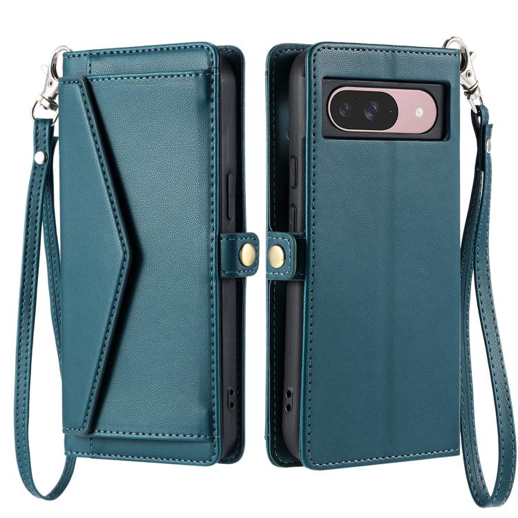 For Google Pixel 10 / 10 Pro Wallet Multi-card Slot Leather Phone Case with Lanyard