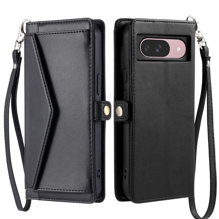 For Google Pixel 10 / 10 Pro Wallet Multi-card Slot Leather Phone Case with Lanyard