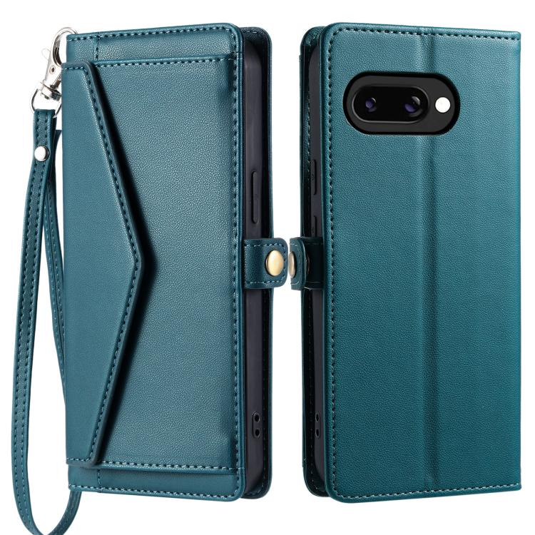 For Google Pixel 10a Wallet Multi-card Slot Leather Phone Case with Lanyard