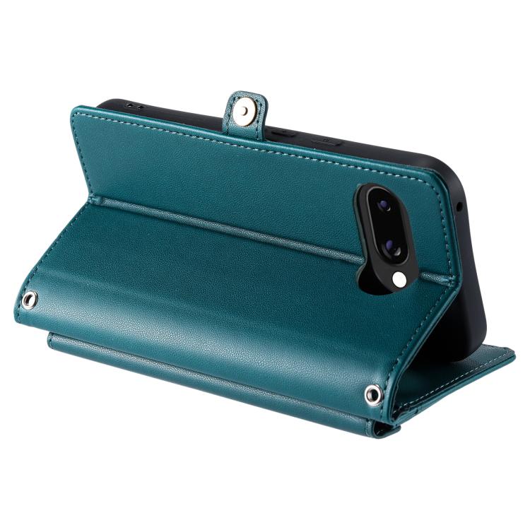 For Google Pixel 10a Wallet Multi-card Slot Leather Phone Case with Lanyard