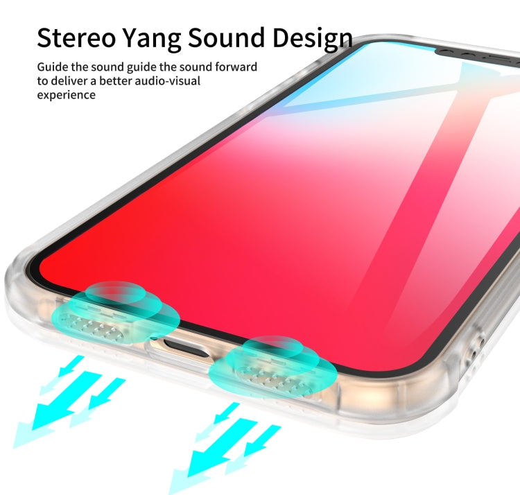 For iPhone 12 Pro Max Sound Coversion Shockproof Frosted Acrylic Protective Case
